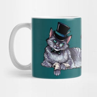 Fancy Cat - Maine Coon Longhair Tabby Gentleman Kitty T-Shirt Mug